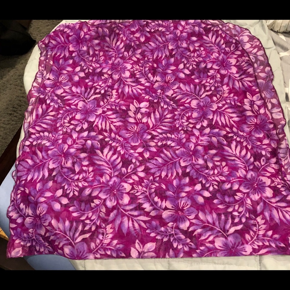 Purple floral beach sarong